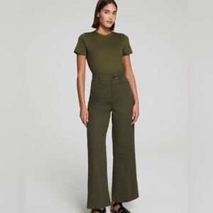 SPANX Dark Pine Cropped Wide-Leg Women's Pants